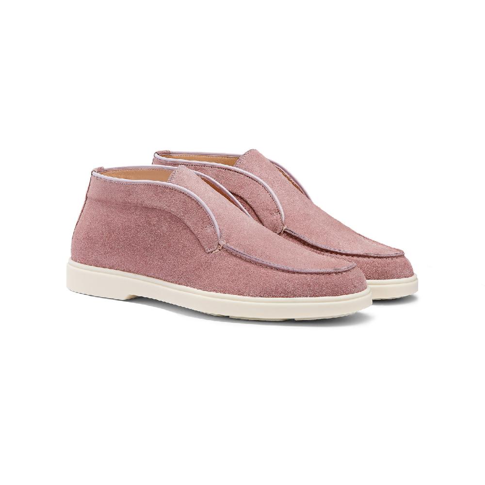 Santoni Stivaletto desert da donna in suede rosa Qualità