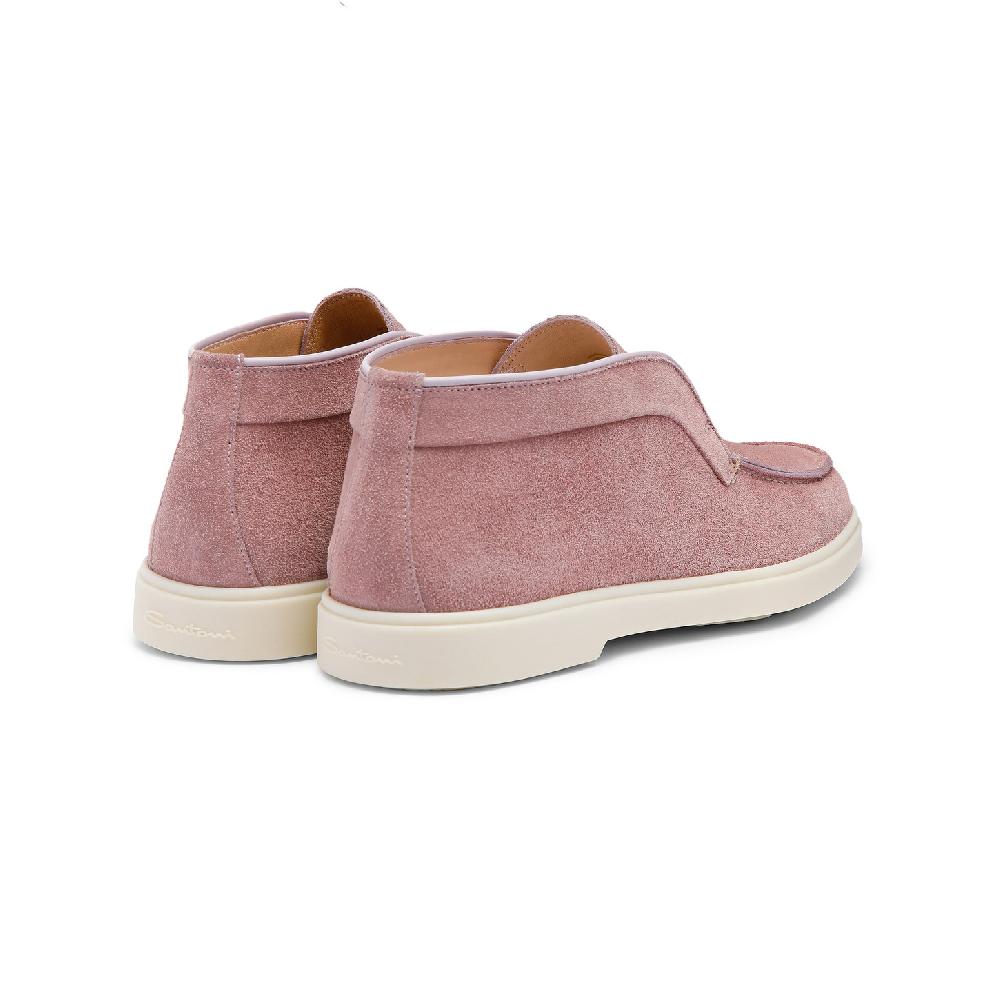 Santoni Stivaletto desert da donna in suede rosa Qualità