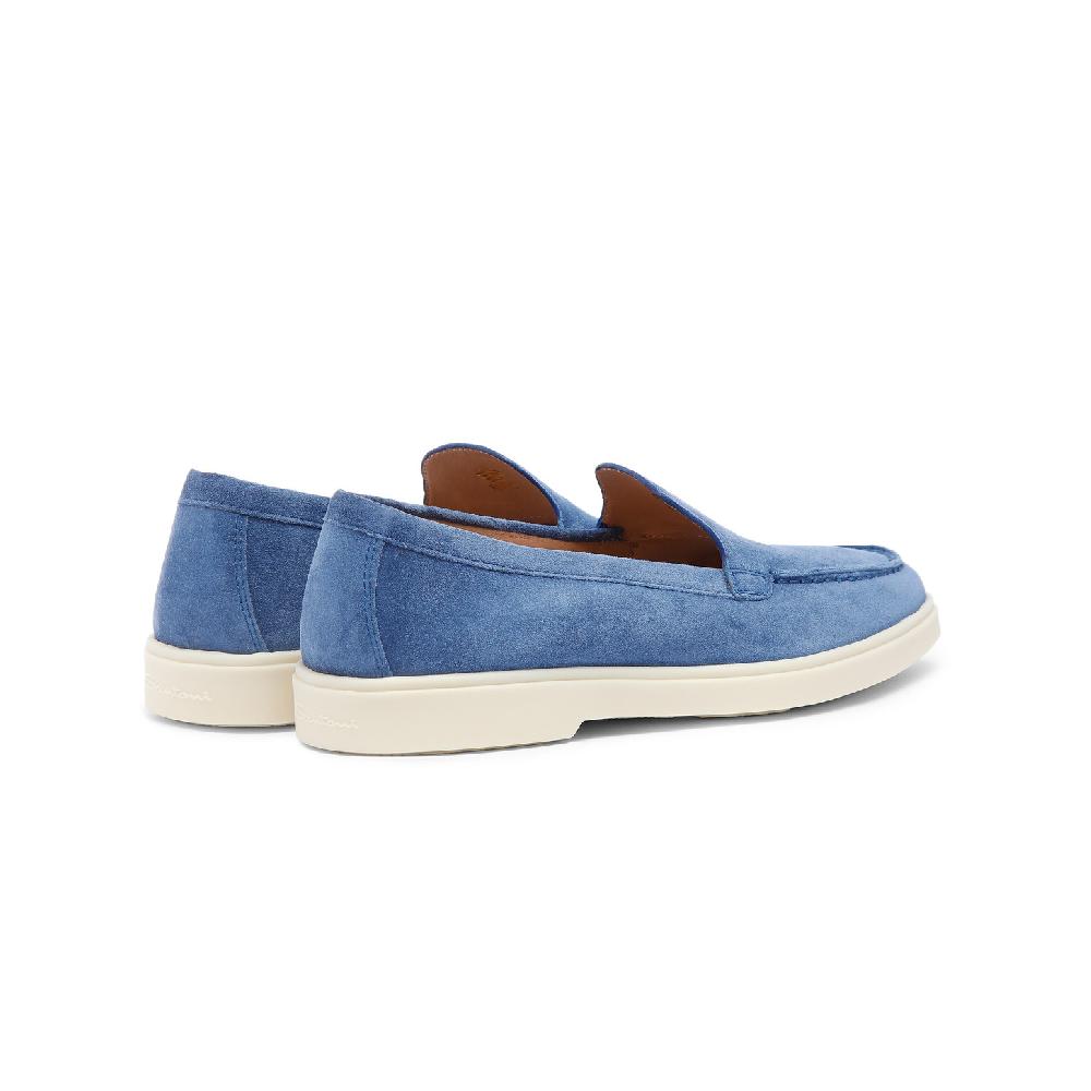 Santoni Mocassino da donna in suede blu Negozi Online