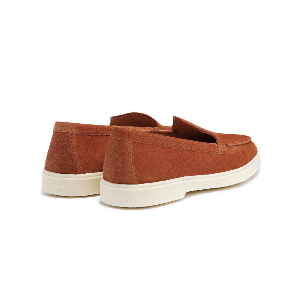 Santoni Mocassino da donna in suede arancione Affare Del Giorno