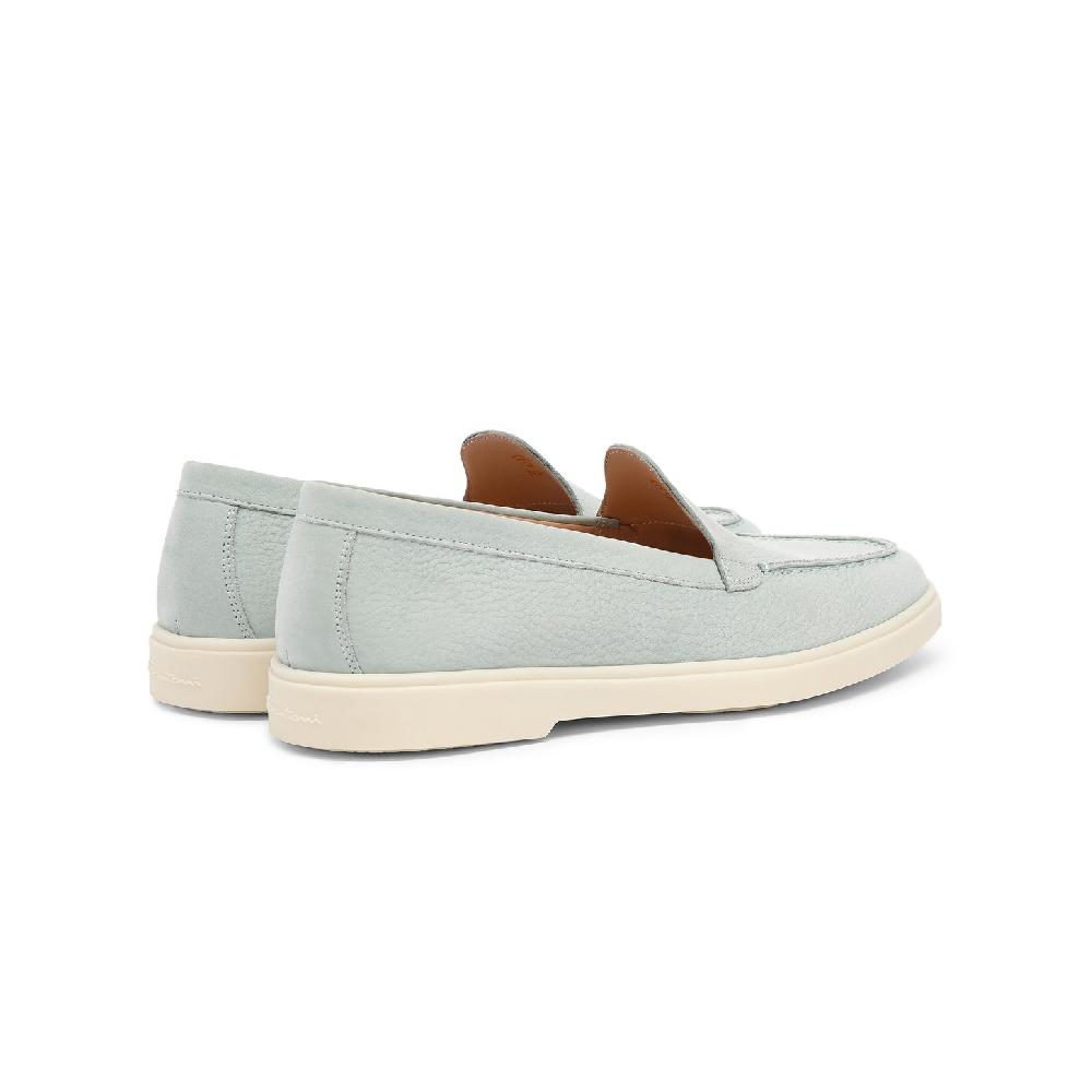 Santoni Mocassino da donna in nabuk azzurro Outlet