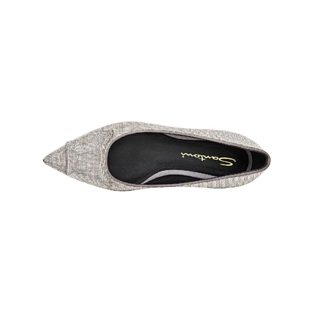 Santoni Ballerina da donna in strass argento Vendita Economica