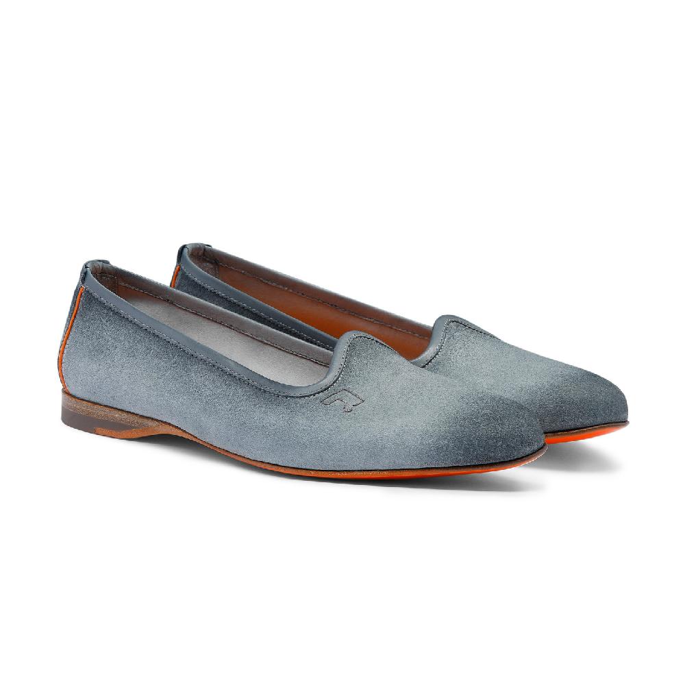 Santoni Mocassino da donna in suede azzurro Vendite Flash