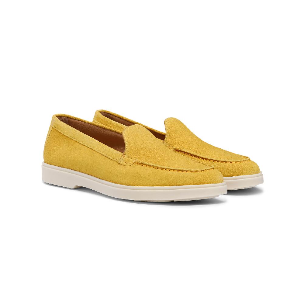 Santoni Mocassino da donna in suede giallo 2025