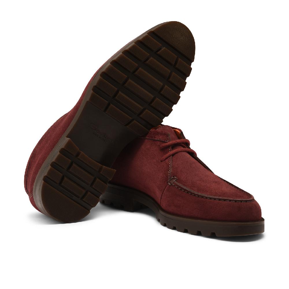 Santoni Stivaletto desert da uomo in suede rosso Vendita Economica
