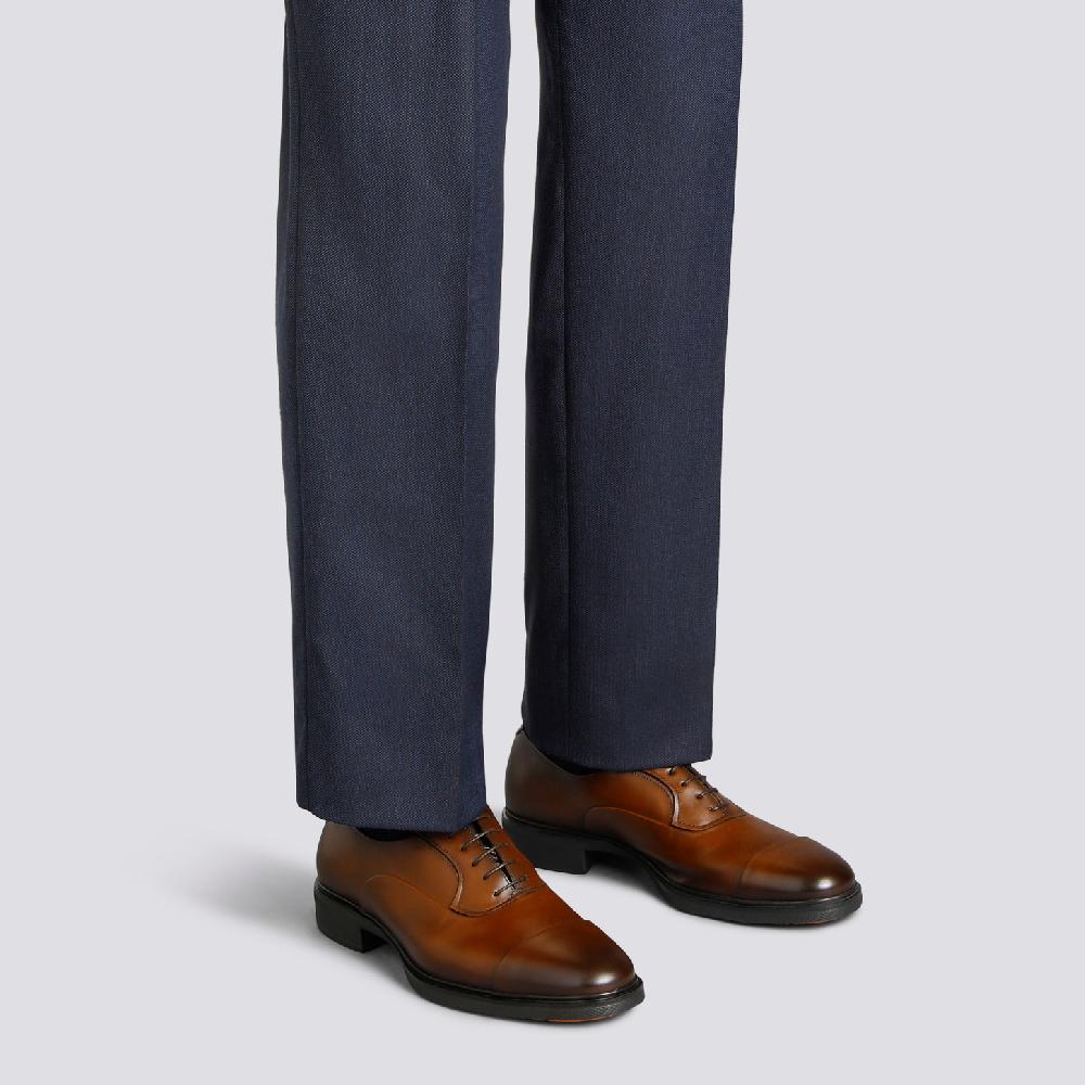 Santoni Stringata Easy da uomo in pelle testa di moro 2025