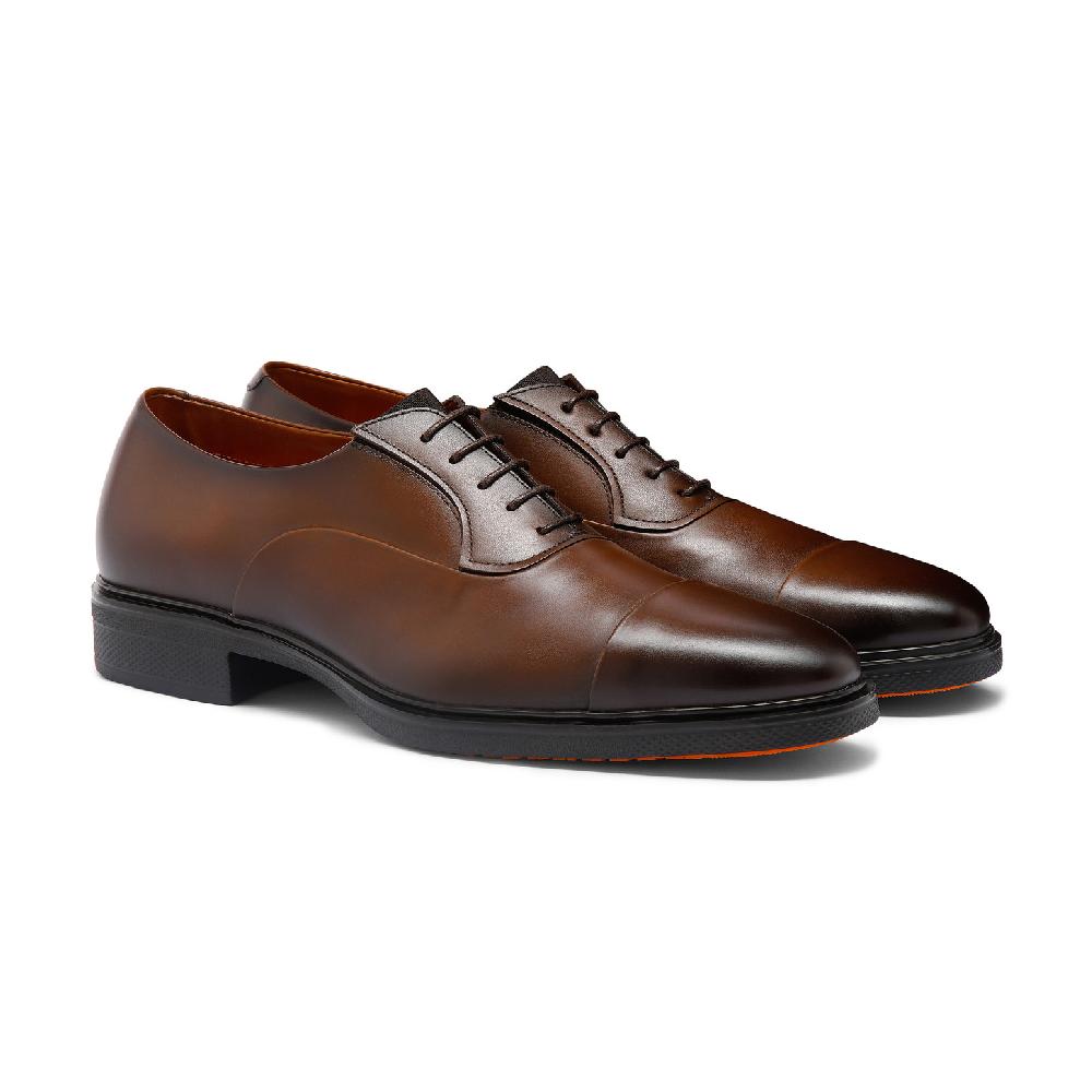 Santoni Stringata Easy da uomo in pelle testa di moro 2025
