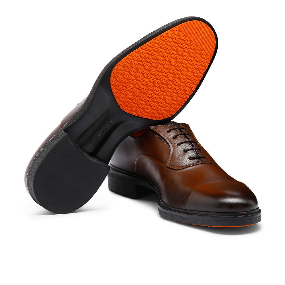 Santoni Stringata Easy da uomo in pelle testa di moro 2025