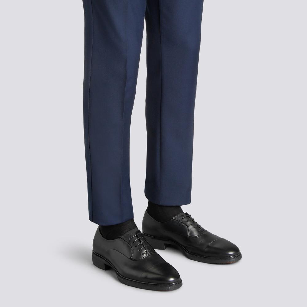 Santoni Stringata Easy da uomo in pelle nera In Linea