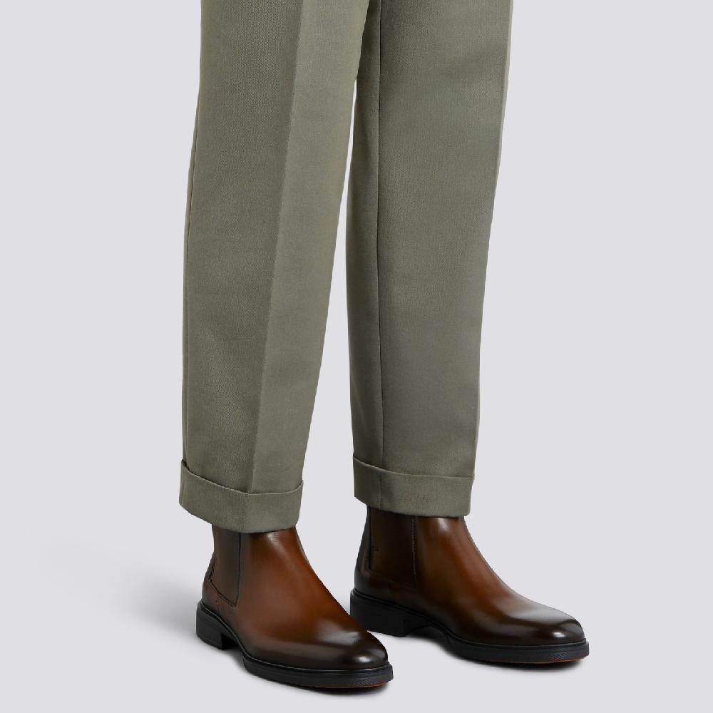 Santoni Stivaletto Easy da uomo in pelle testa di moro Qualità