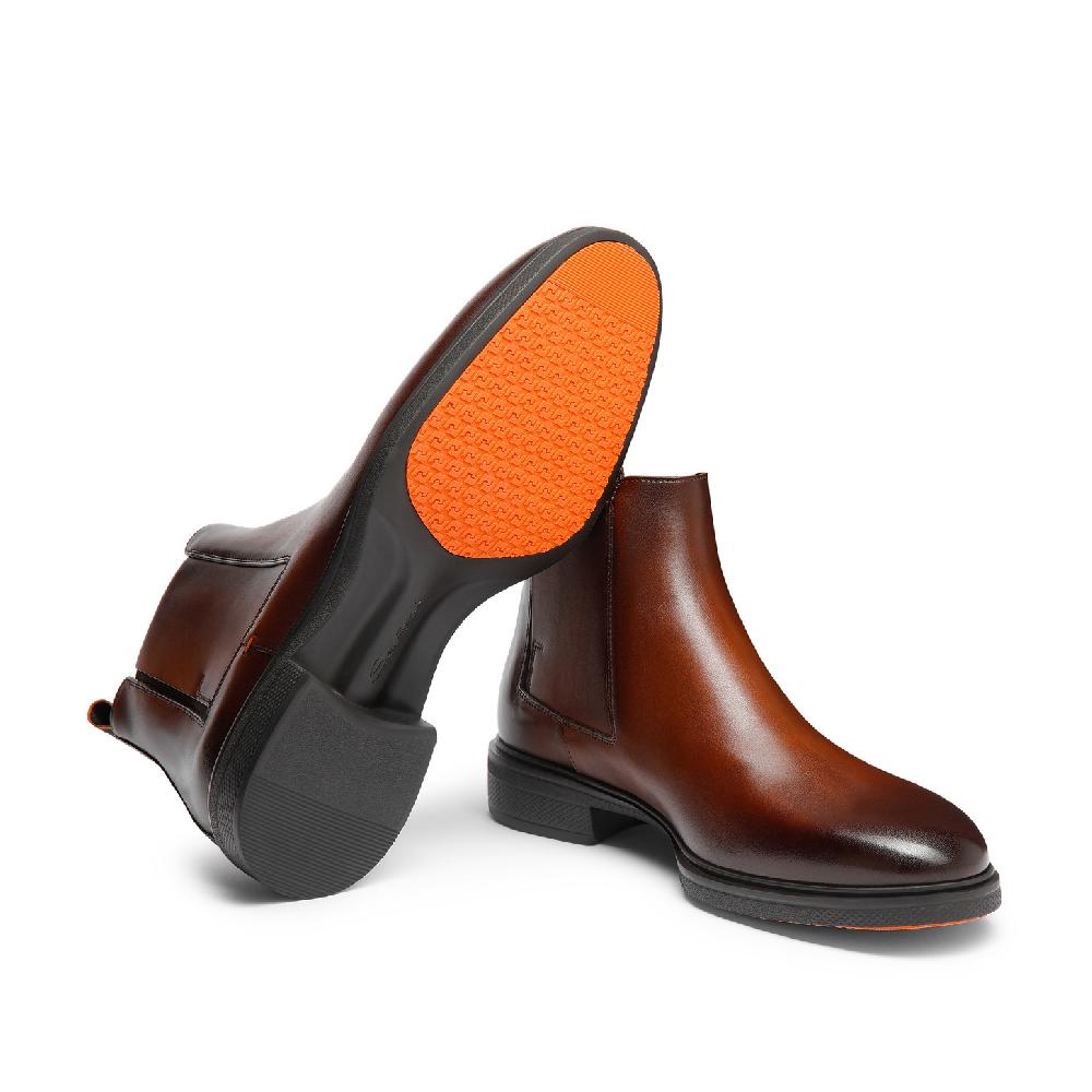 Santoni Stivaletto Easy da uomo in pelle testa di moro Qualità