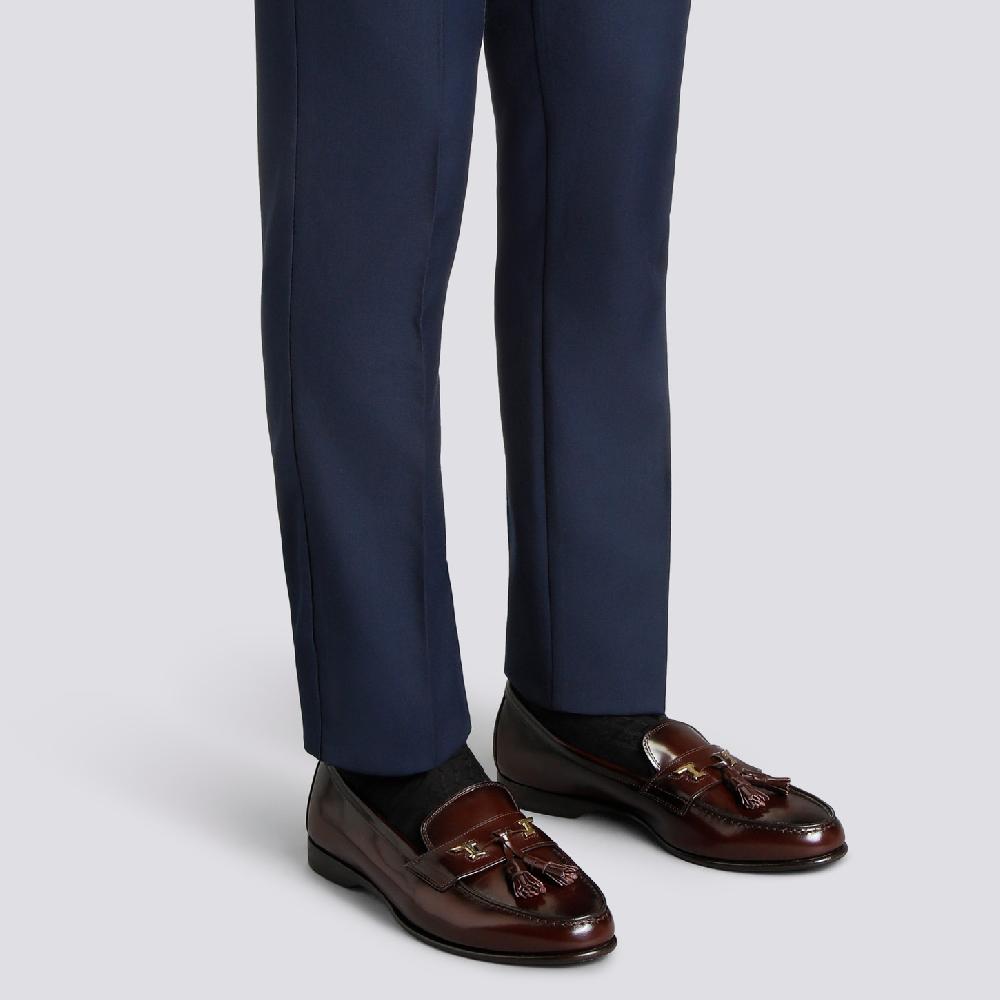 Santoni Mocassino Andrea con nappe da uomo in pelle bordeaux Qualità Garantita
