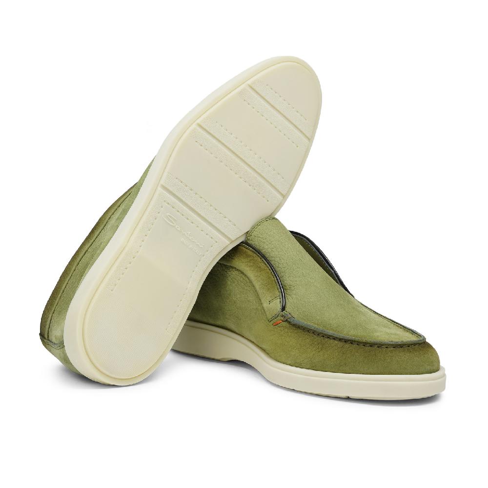 Santoni Stivaletto desert da uomo in nabuk verde Economico