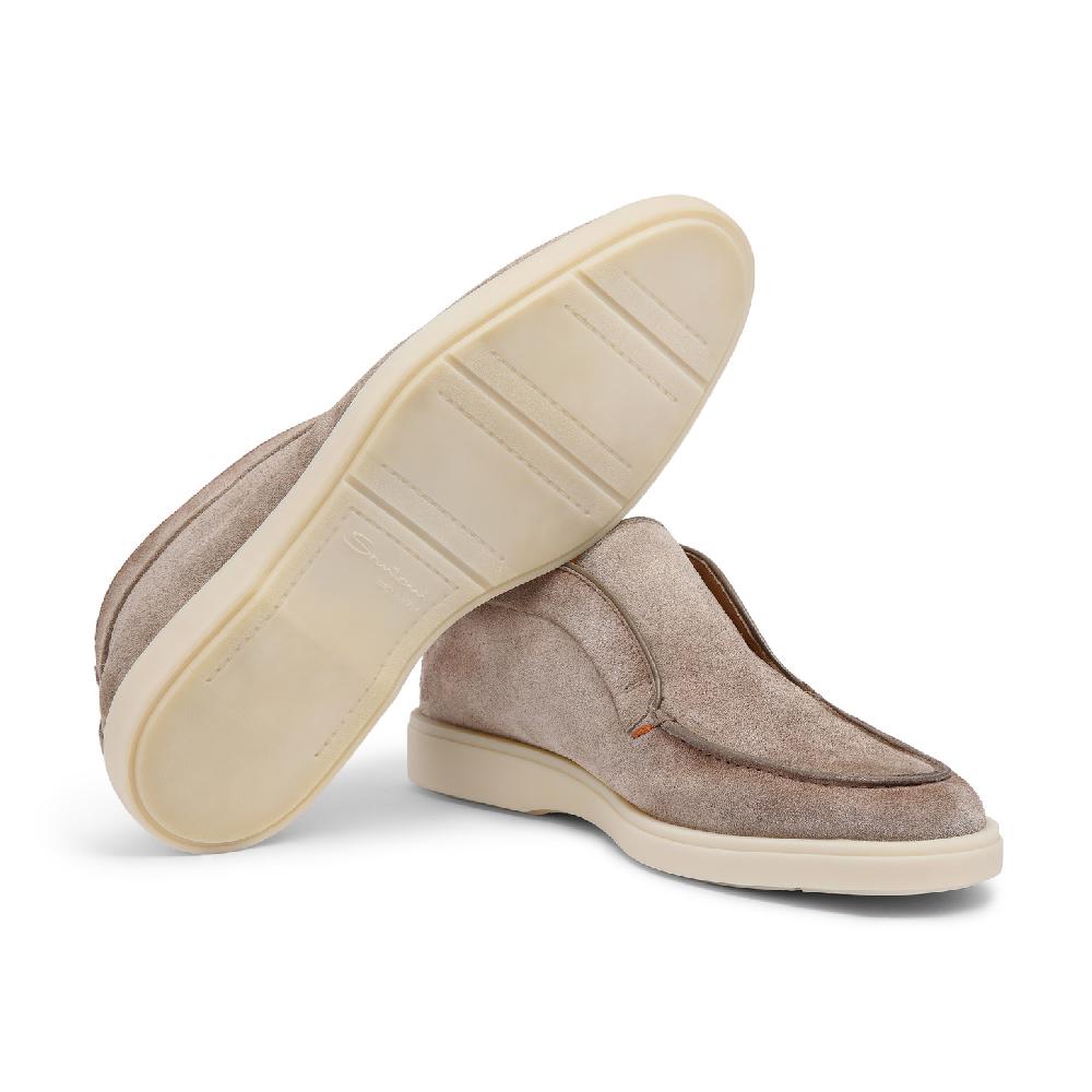 Santoni Stivaletto desert da uomo in suede tortora Online