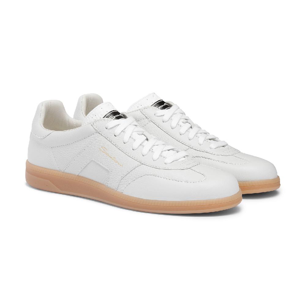 Santoni DBS Oly sneaker da uomo in pelle bottalata bianca I Più Venduti