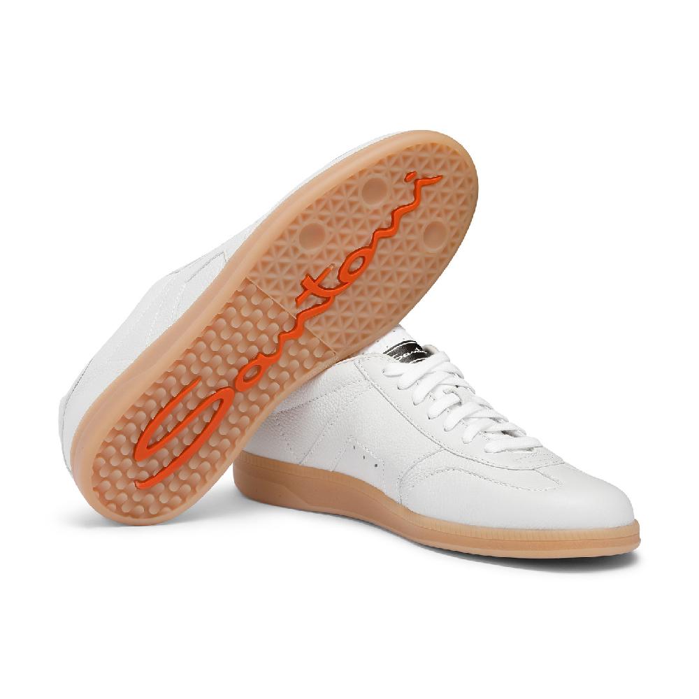 Santoni DBS Oly sneaker da uomo in pelle bottalata bianca I Più Venduti