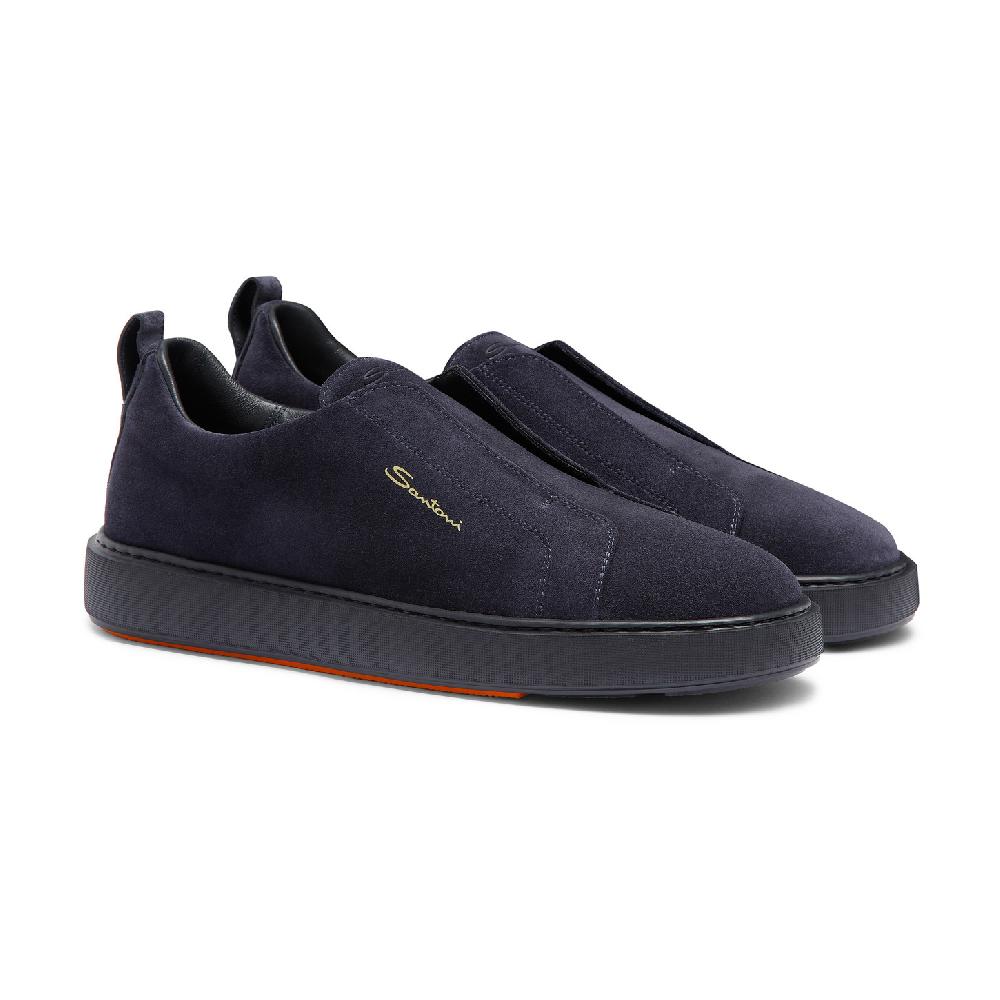 Santoni Sneaker slip-on da uomo in suede blu Fino Al -60%