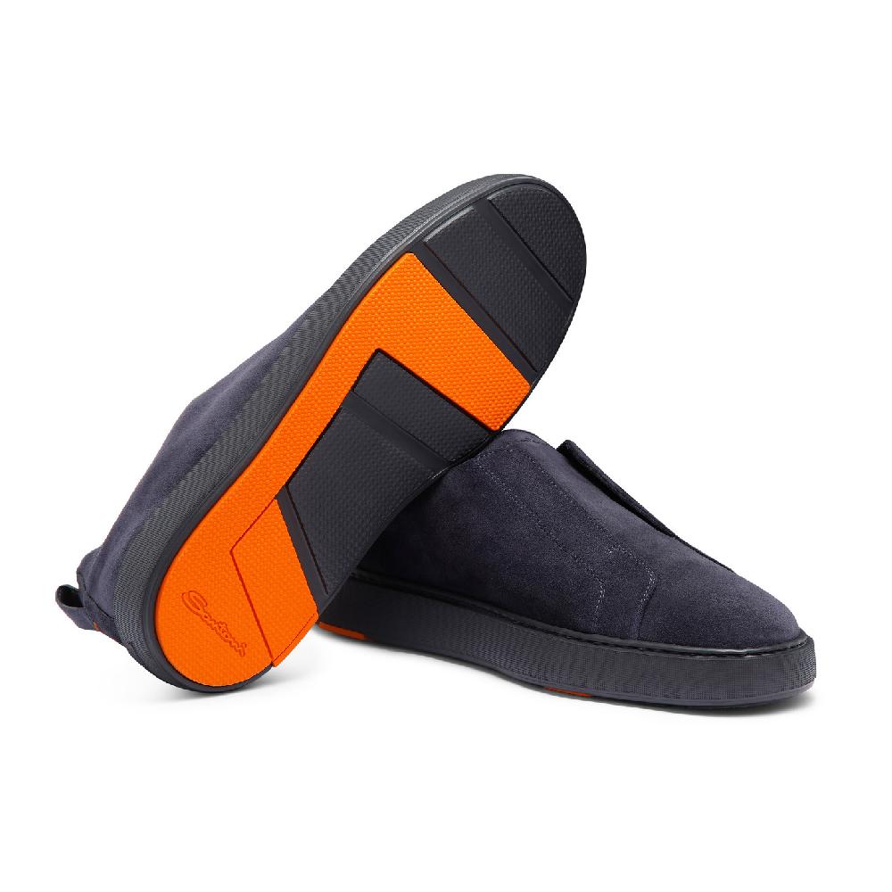 Santoni Sneaker slip-on da uomo in suede blu Fino Al -60%