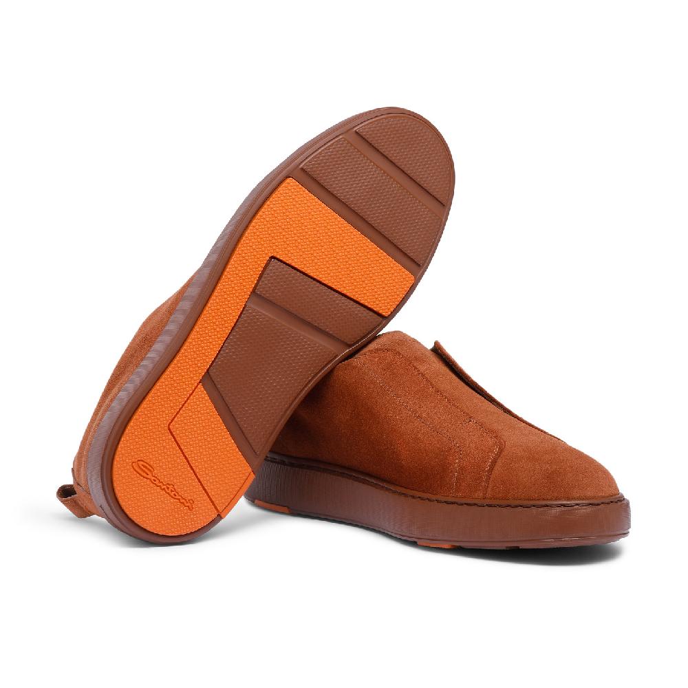 Santoni Sneaker slip-on da uomo in suede marrone Shopping Online