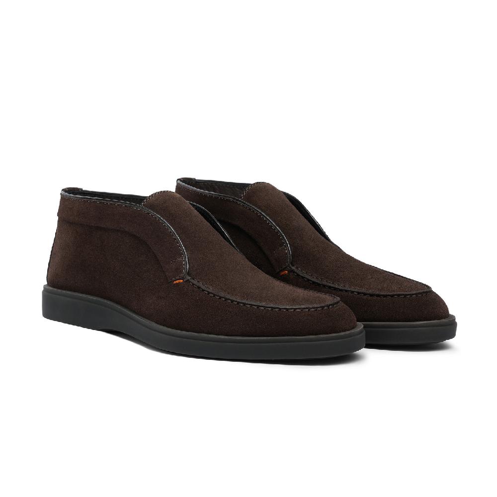 Santoni Stivaletto desert da uomo in suede marrone Novità