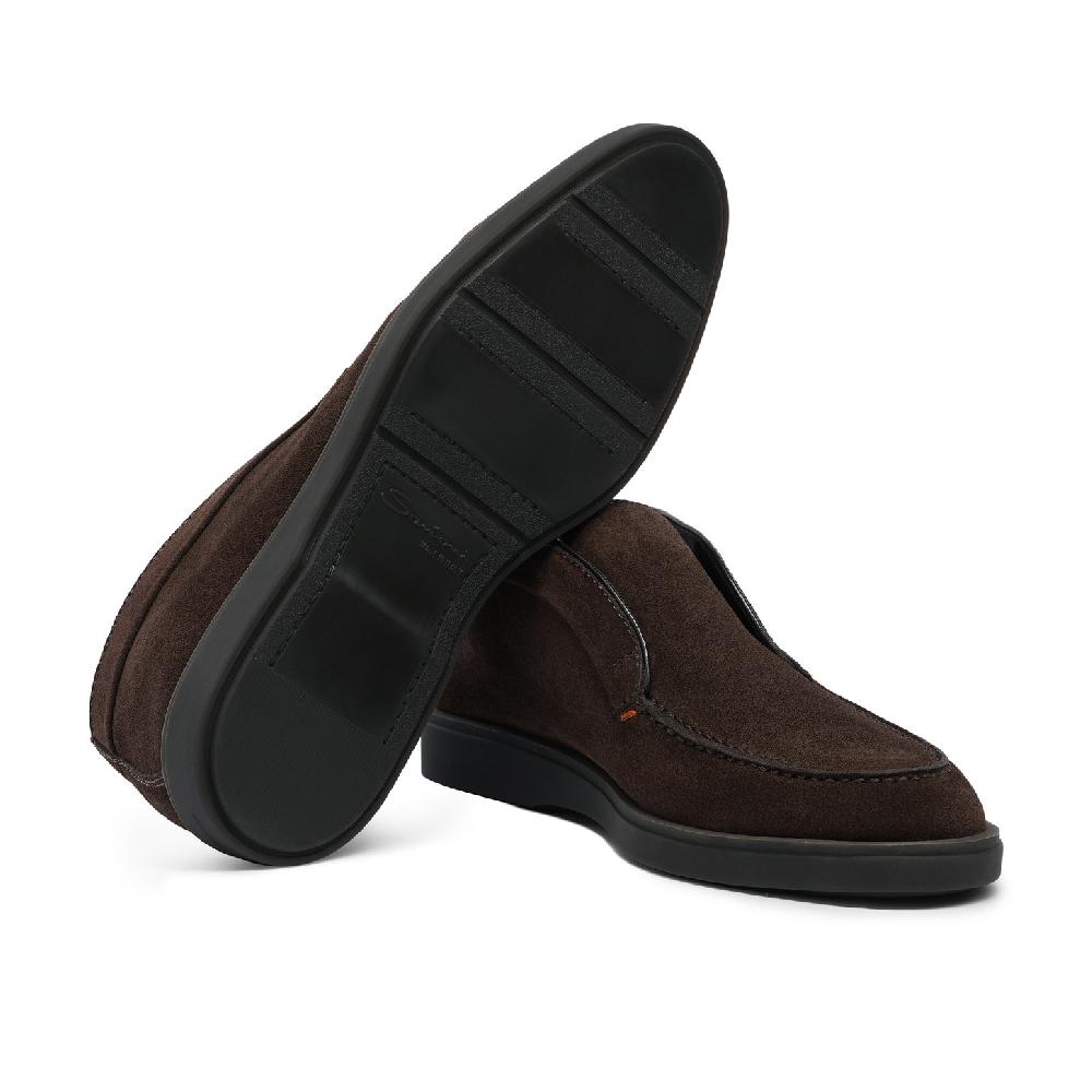 Santoni Stivaletto desert da uomo in suede marrone Novità