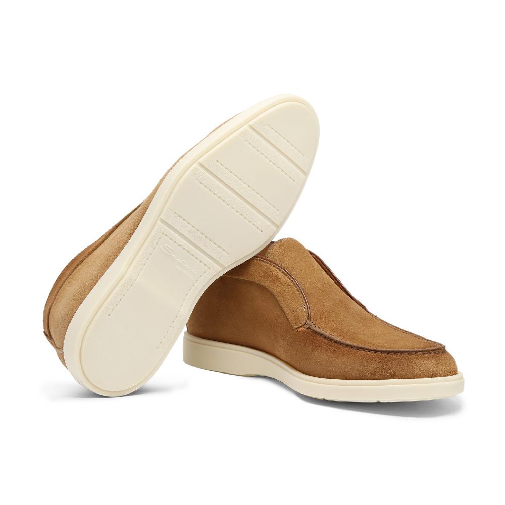Santoni Stivaletto desert da uomo in suede marrone Presa