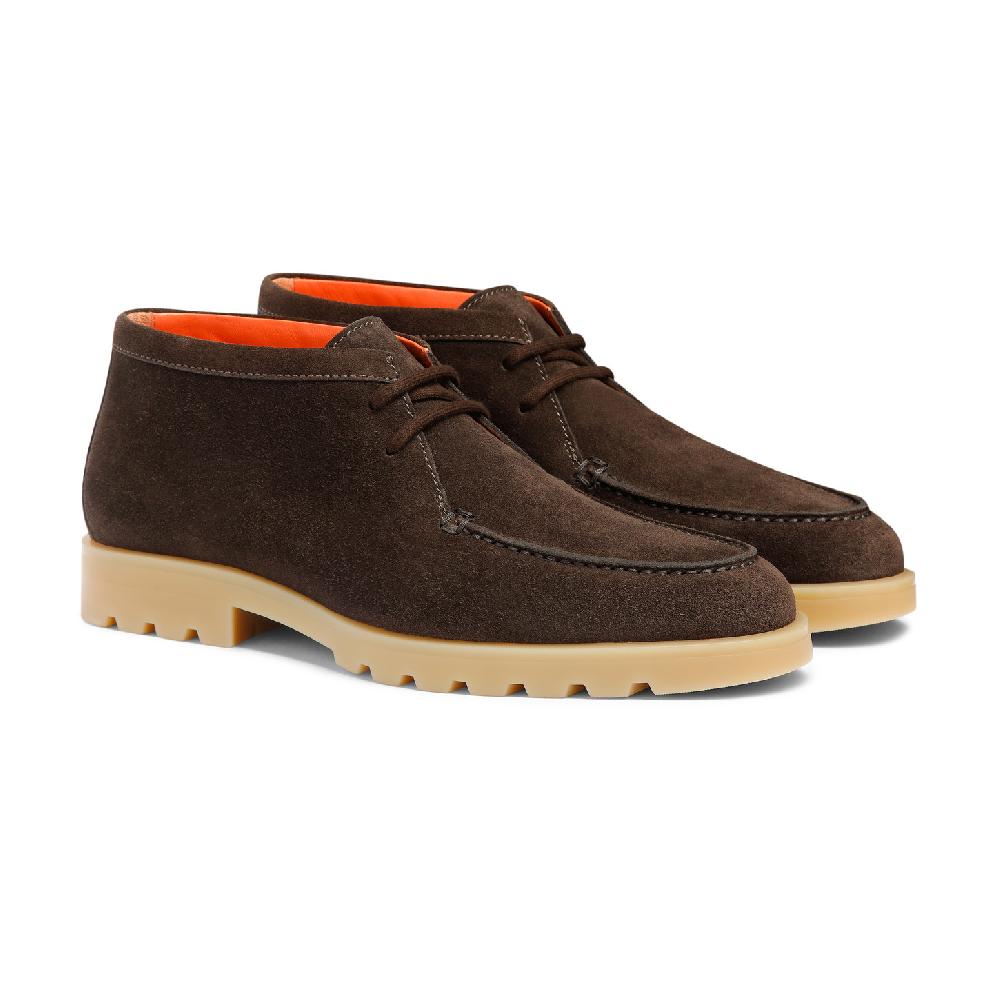 Santoni Stivaletto desert da uomo in suede marrone Online