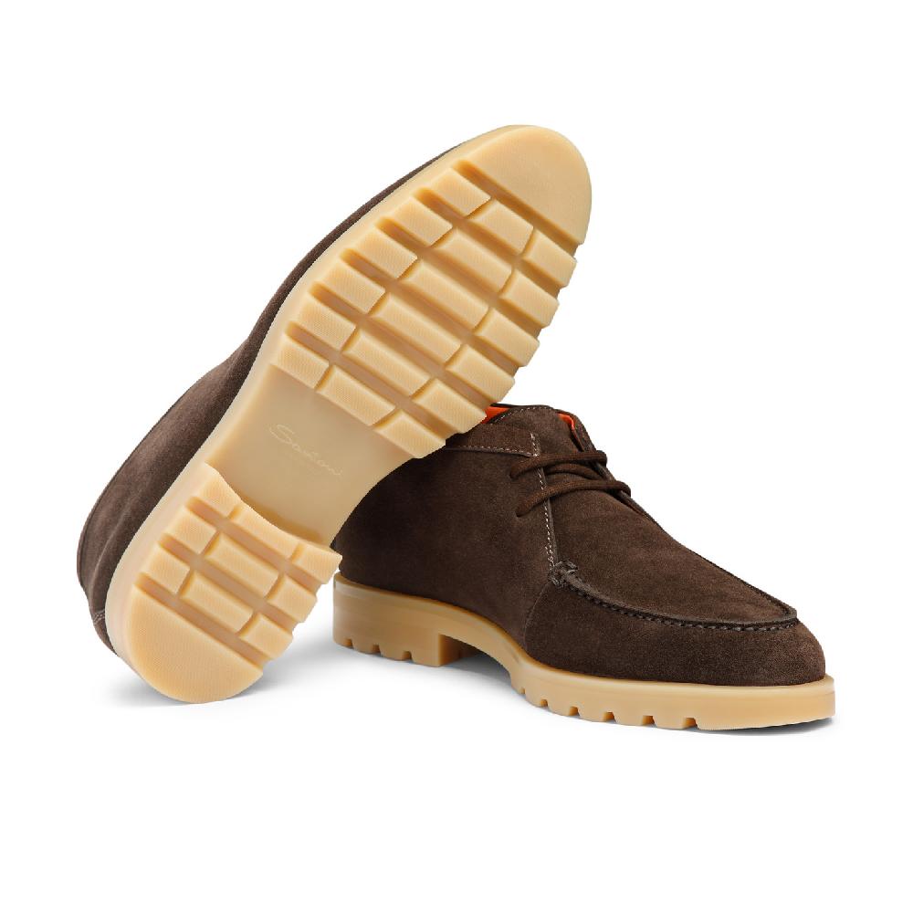 Santoni Stivaletto desert da uomo in suede marrone Online