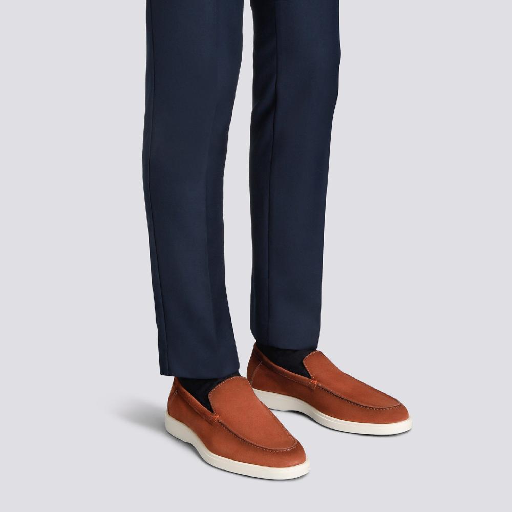 Santoni Mocassino da uomo in suede marrone I Più Venduti