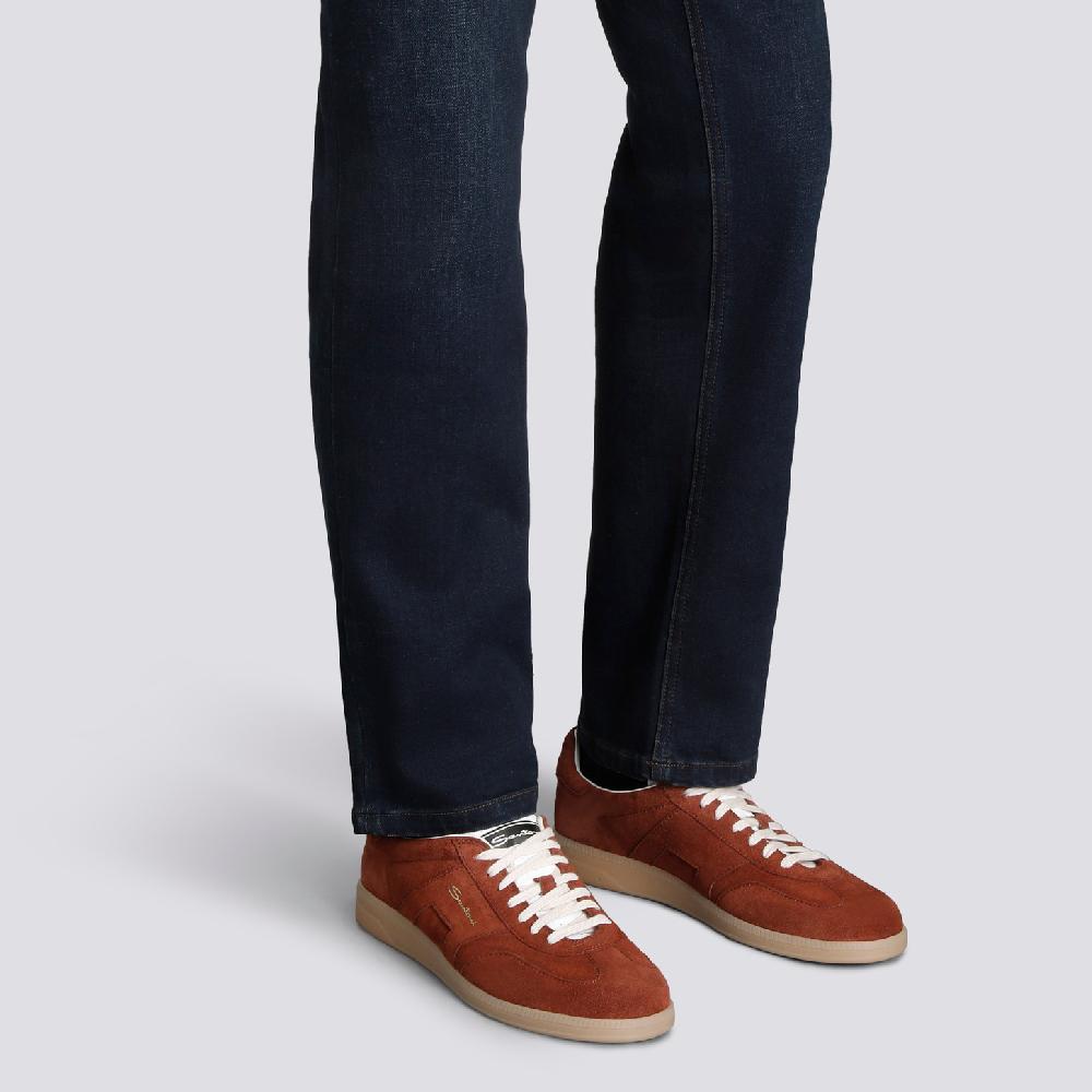 Santoni Sneaker DBS Oly da uomo in suede marrone Promozione