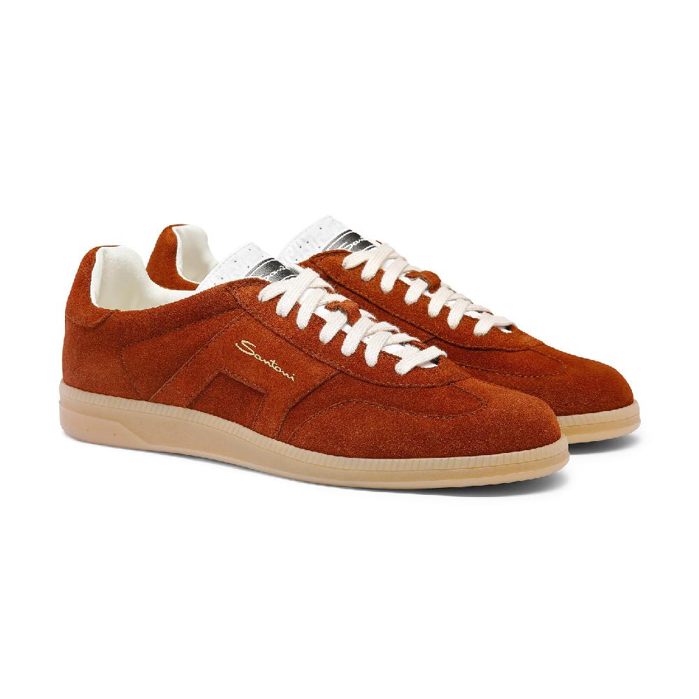 Santoni Sneaker DBS Oly da uomo in suede marrone Promozione