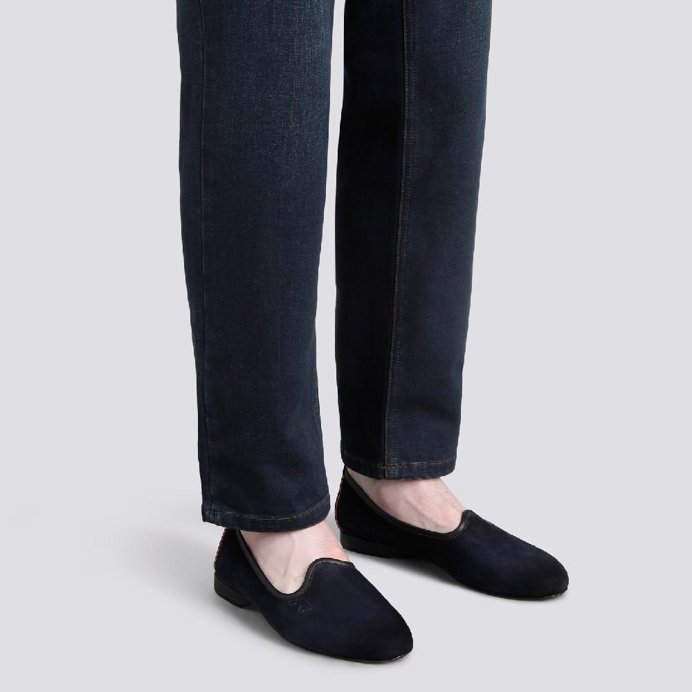 Santoni Mocassino da uomo in suede blu Fino Al -60%