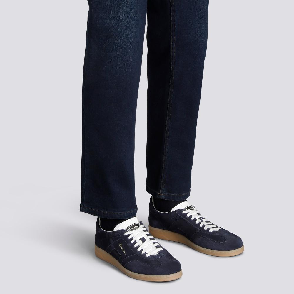 Santoni DBS Oly sneaker da uomo in suede blu Hotsell