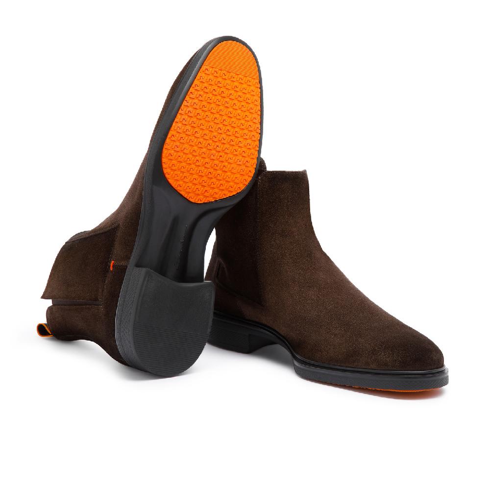Santoni Stivaletto Easy da uomo in suede testa di moro Italy