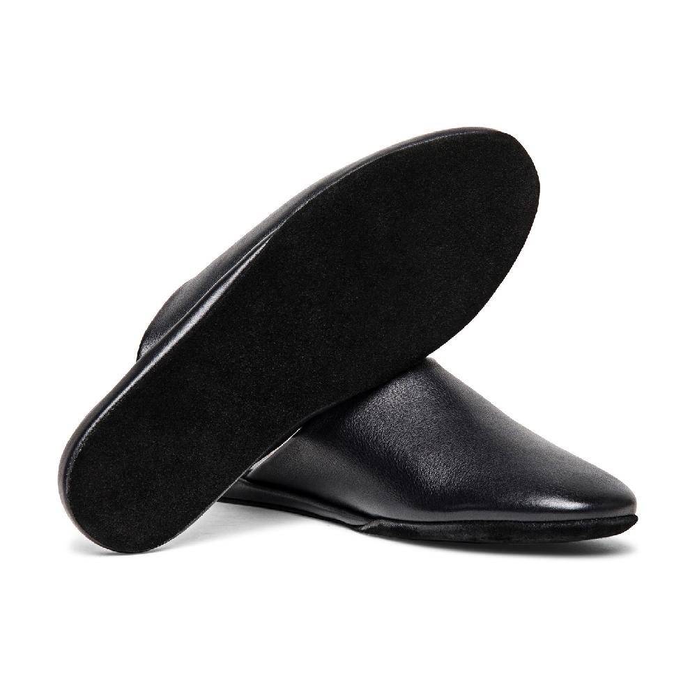 Santoni Pantofola da uomo in pelle nera Promozione Limitata