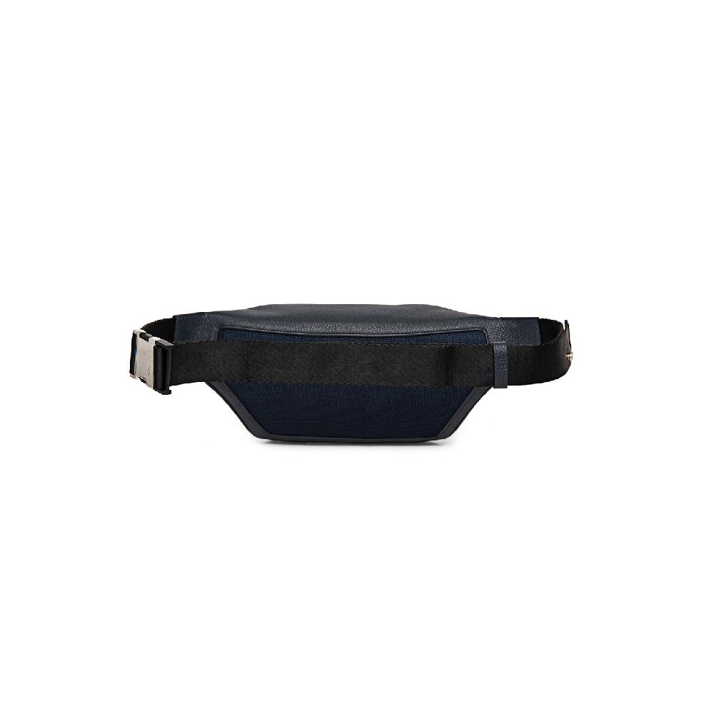 Santoni Marsupio in pelle bottalata blu Sconto
