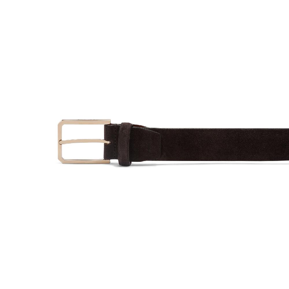Santoni Cintura regolabile da uomo in suede marrone Vendita Calda
