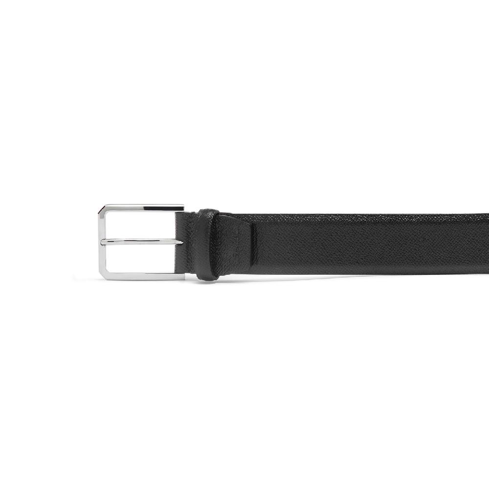 Santoni Cintura regolabile in saffiano nero Spedizione Gratuita