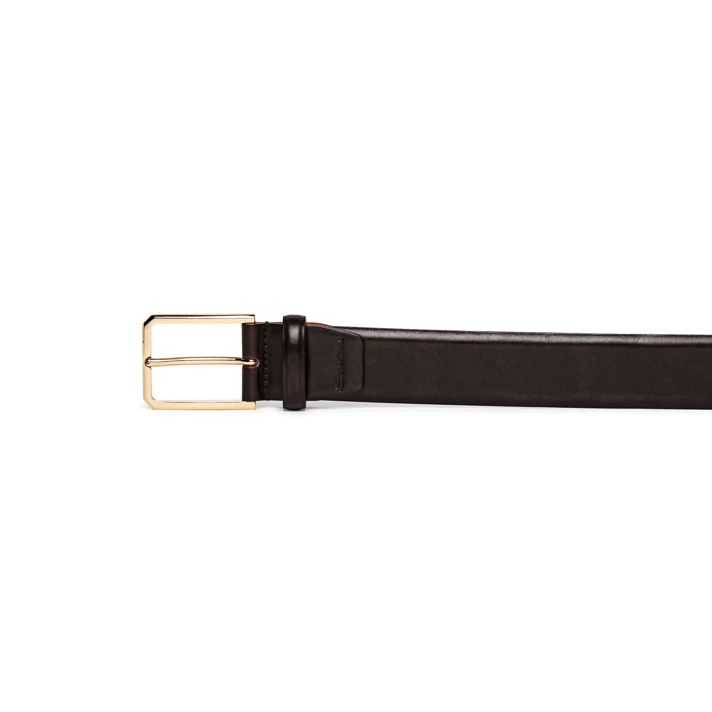 Santoni Cintura regolabile da uomo in pelle anticata marrone Soddisfazione Garantita