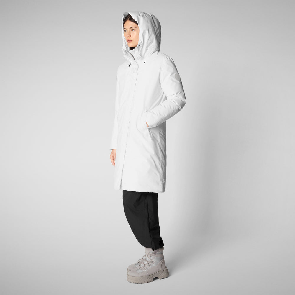 Save the duck PARKA CON CAPPUCCIO DONNA YUA WHITE Sottocosto