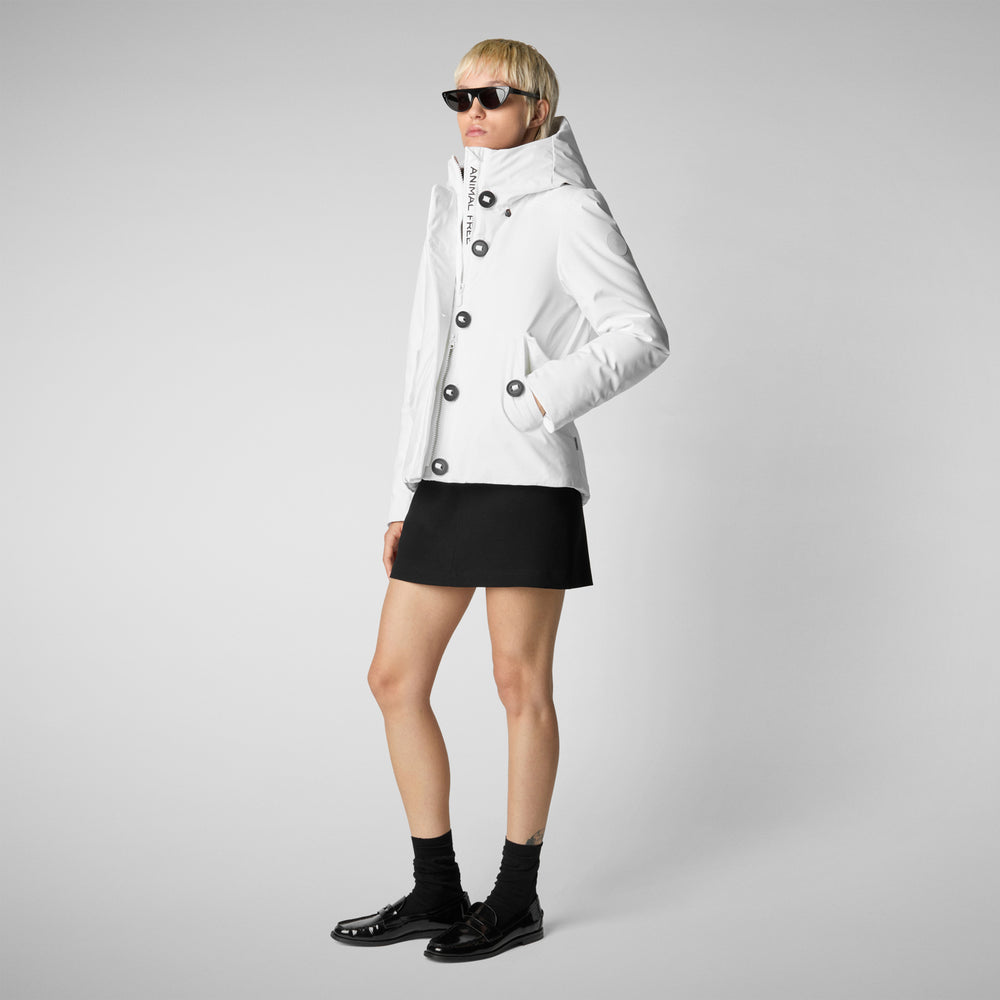 Save the duck PARKA DONNA CON CAPPUCCIO SHANON WHITE Novità