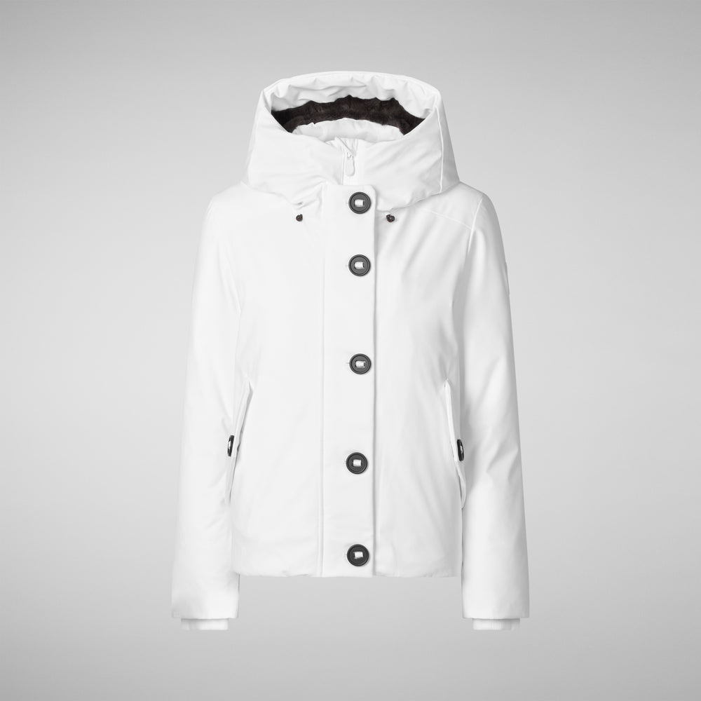 Save the duck PARKA DONNA CON CAPPUCCIO SHANON WHITE Novità
