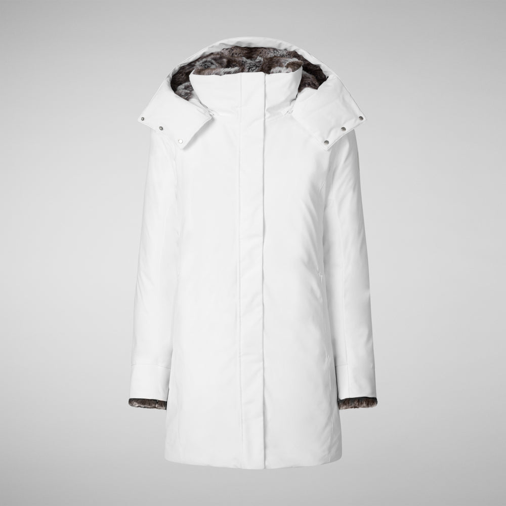 Save the duck PARKA DONNA CON CAPPUCCIO SAMANTAH WHITE Presa