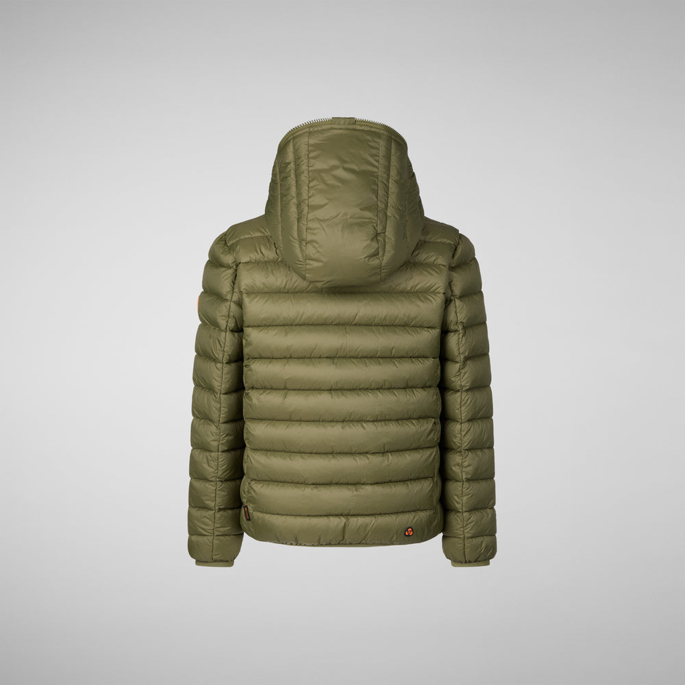 Save the duck PIUMINO ANIMAL FREE BAMBINO FINNEGAN DUSTY OLIVE 2025
