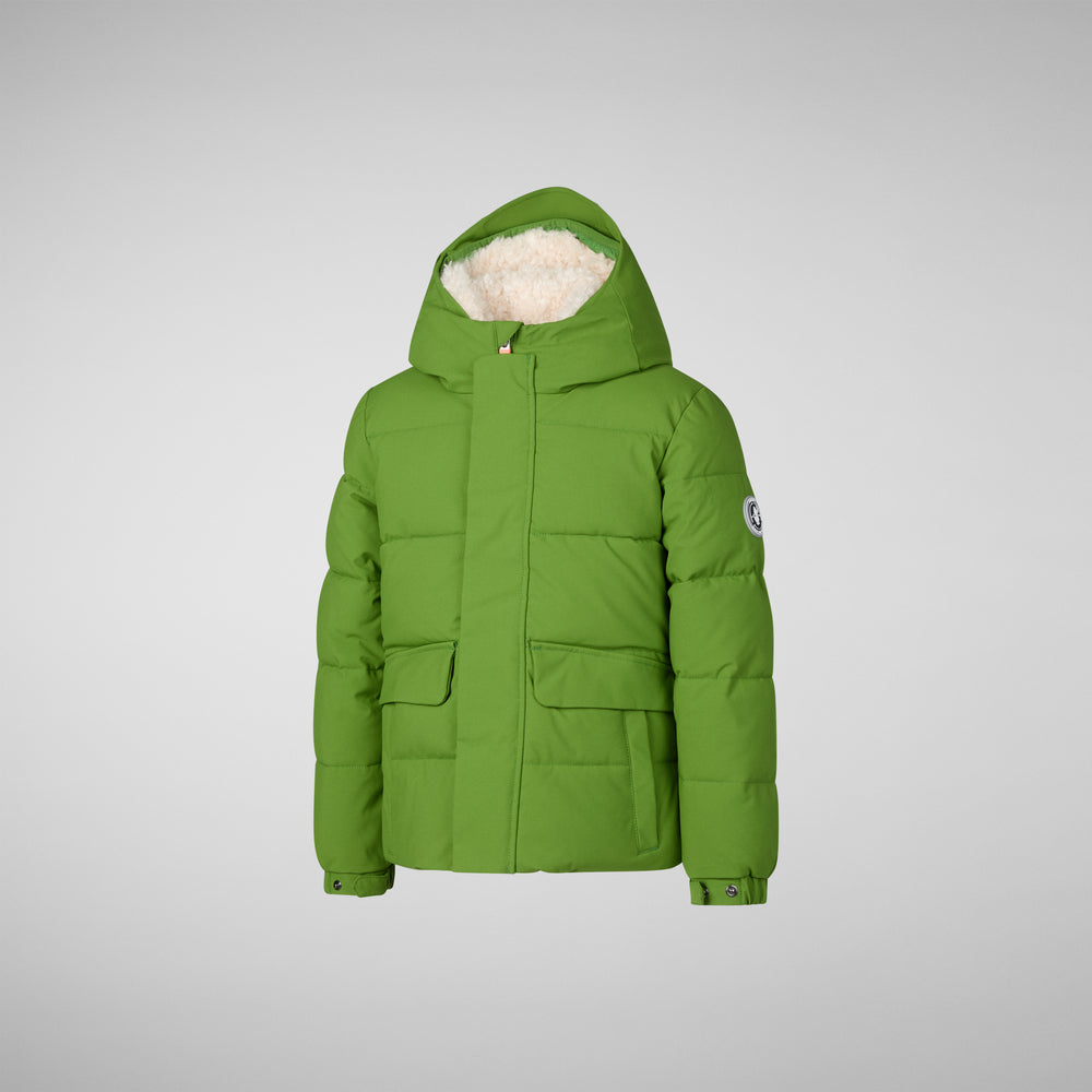 Save the duck PARKA CON CAPPUCCIO BAMBINO KLAUS VERDE ERBA Vendita