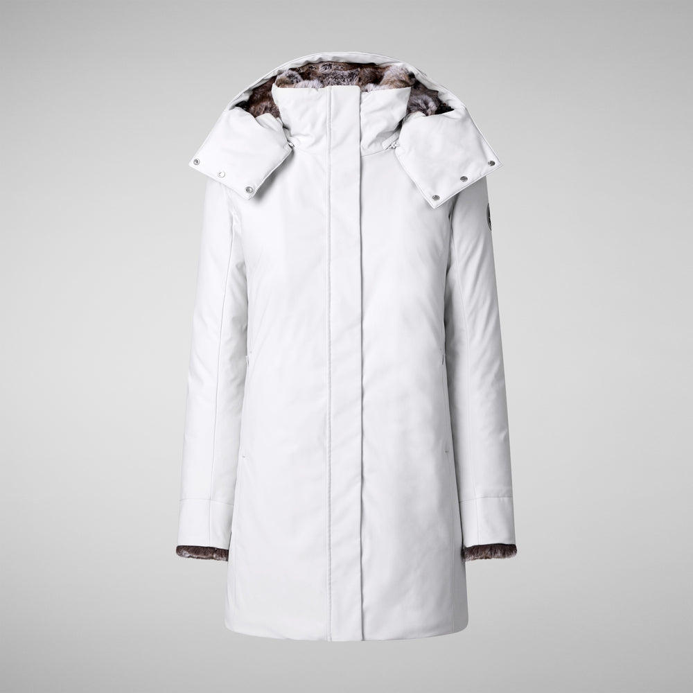 Save the duck PARKA DONNA CON CAPPUCCIO SAMANTAH GRIGIO NEBBIA Promozione