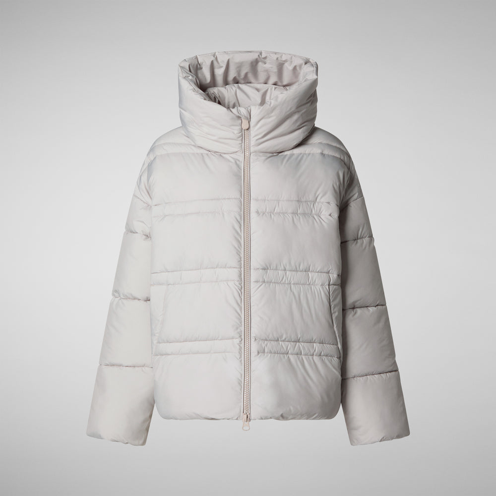 Save the duck PIUMINO ANIMAL FREE CON CAPPUCCIO DONNA KERI BEIGE CHIARO Affare Del Giorno