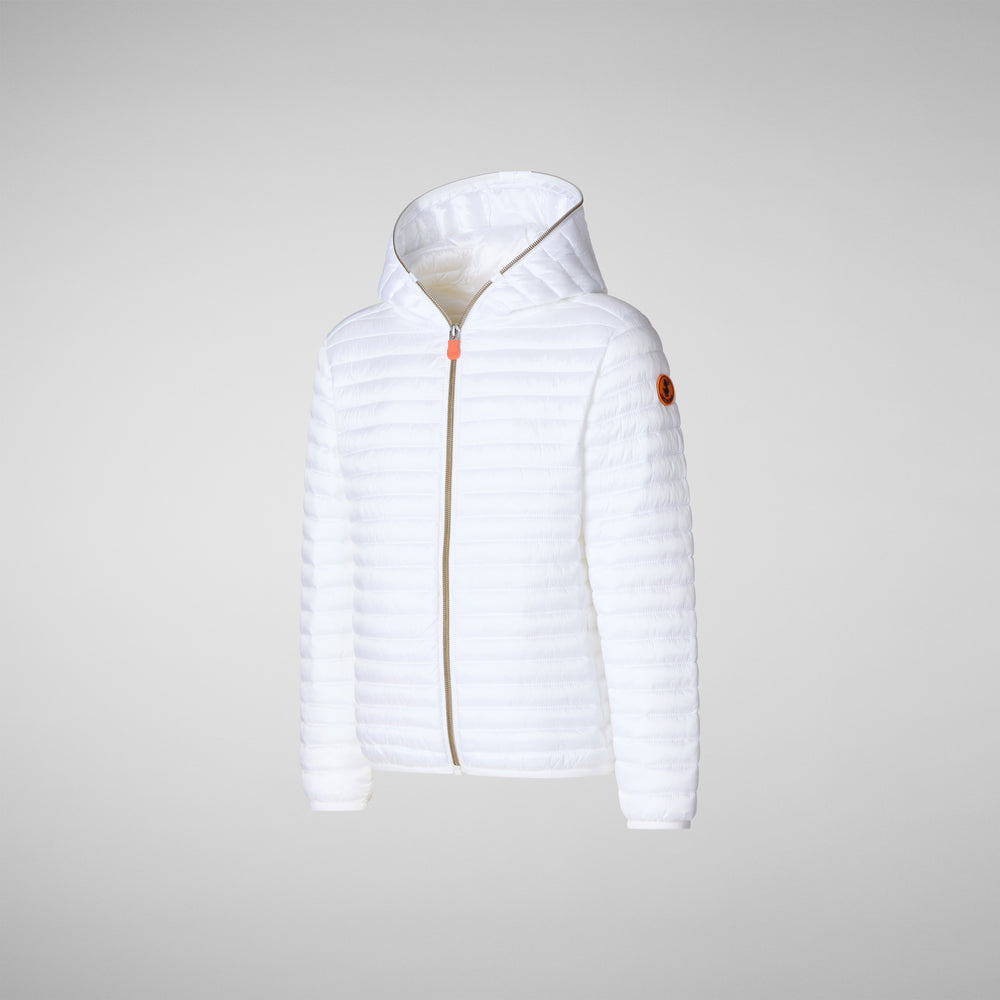 Save the duck PIUMINO ANIMAL FREE CON CAPPUCCIO BAMBINA ROSY bianco Convenienza