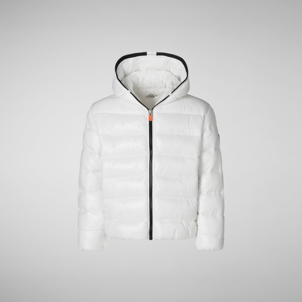 Save the duck BOMBER CON CAPPUCCIO BAMBINA IMARA BIANCO Sconto