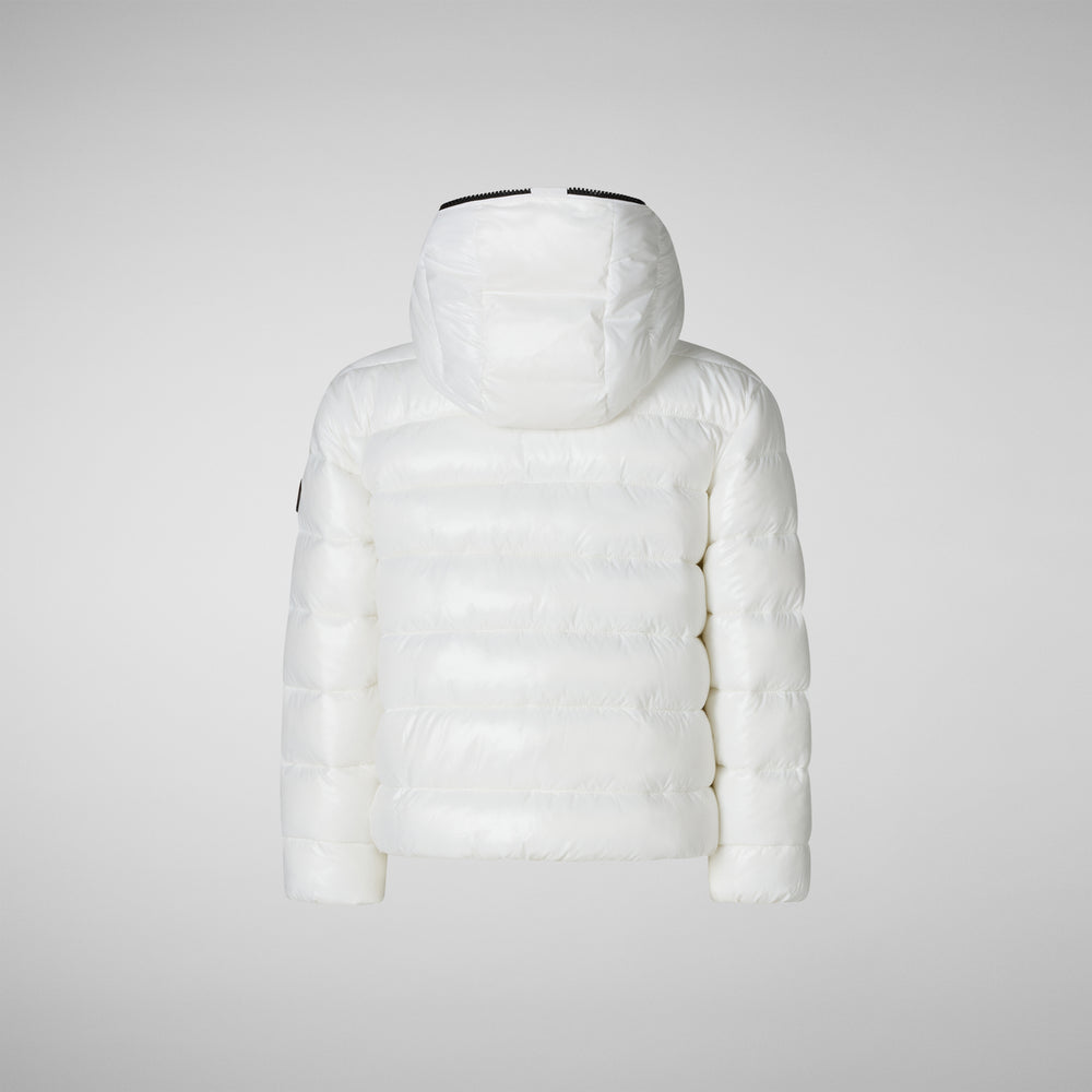 Save the duck BOMBER CON CAPPUCCIO BAMBINA IMARA BIANCO Sconto